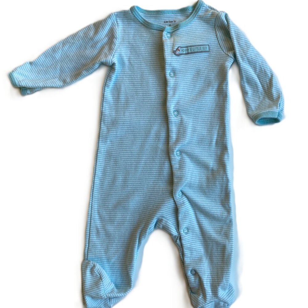 🐶 🌟 $3 Add On | Mommy’s Little Guy, Baby Sleep & Play Footie PJ 6M Carter's